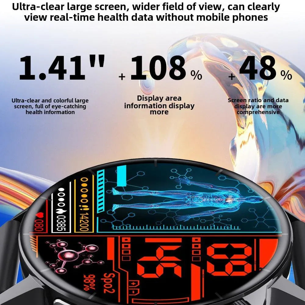 Smart Watch Non-Invasive Blood Glucose Body Temperature Blood Pressure Blood Oxygen Automatic Measurement ECG Ppg Blood Lipid Health Manager - THE MILE MAKER DRIVER SHOP