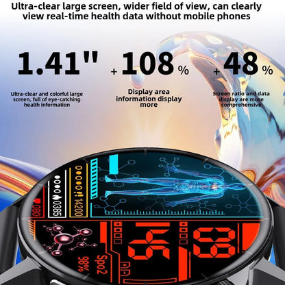 Smart Watch Non-Invasive Blood Glucose Body Temperature Blood Pressure Blood Oxygen Automatic Measurement ECG Ppg Blood Lipid Health Manager - THE MILE MAKER DRIVER SHOP