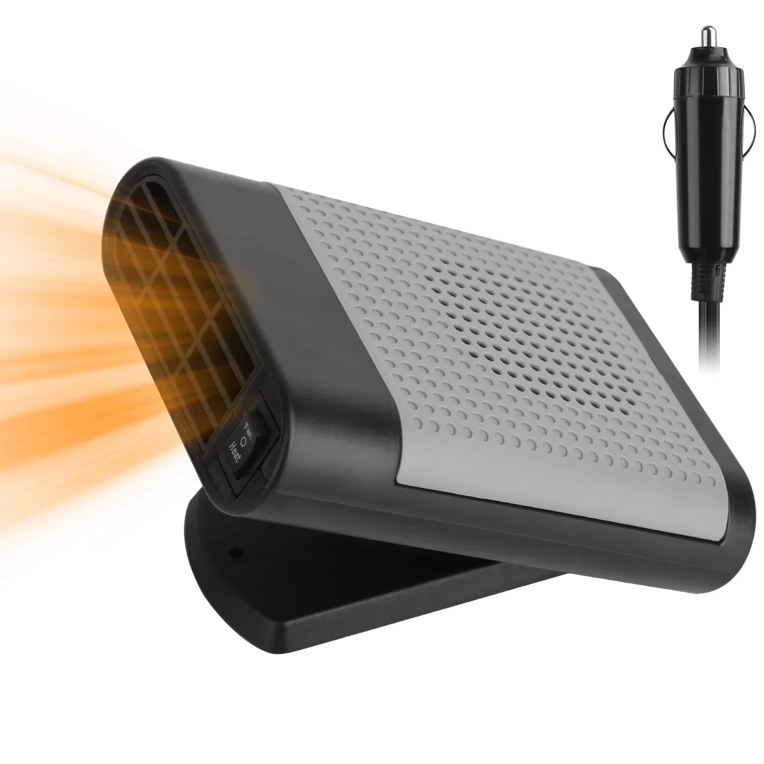 24V 200W Or 12V 150W Portable Car Heater Heating Fan 2 In 1 Defroster Defogger Demister Windshield Heater Automotive Cooling Fan With 360 Degree Rotating Base - THE MILE MAKER DRIVER SHOP