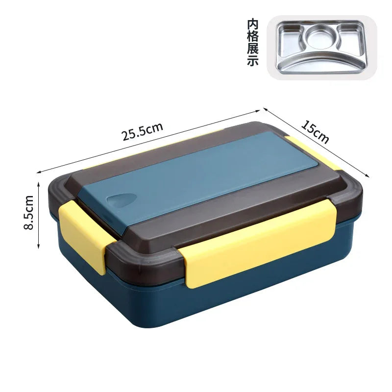 Stainless Steel Bento Box 920ml-Blue 7370 - THE MILE MAKER DRIVER SHOP