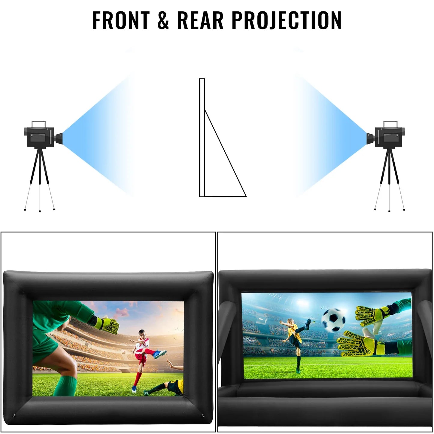 VEVOR Inflatable Movie Screen 24FT 288inch Inflatable Projector Screen For Outside With 360W Air Blower Inflatable Screen Oxford Fabric Material Blow Up Screen For Outdoor Movie Supports Front Rear P - THE MILE MAKER DRIVER SHOP