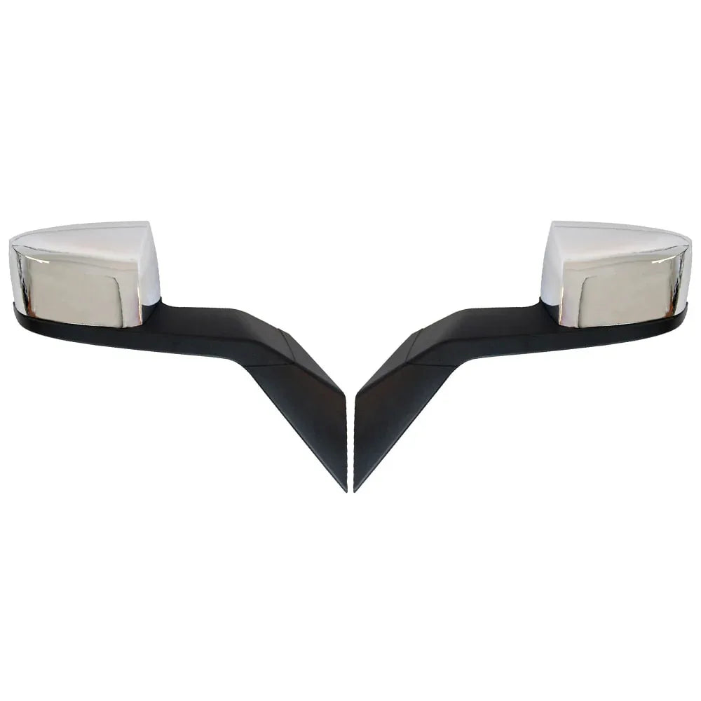 Chrome Hood Mirror Pair Side Assembly Driver Left Side And Passenger Right Side Hood Mirrors For VOLVO VNL, Suitable For Suitable For Volvo VNL 2000-2015 - THE MILE MAKER DRIVER SHOP