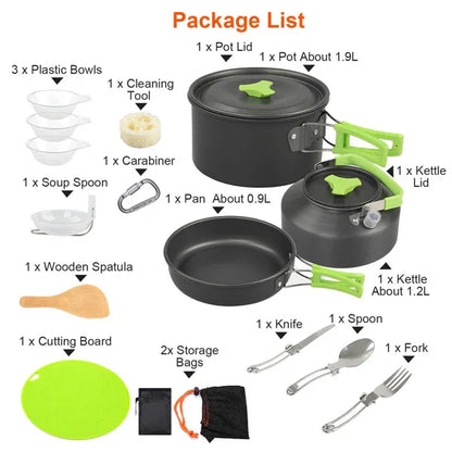 16 Camping Cookware Sets - THE MILE MAKER DRIVER SHOP