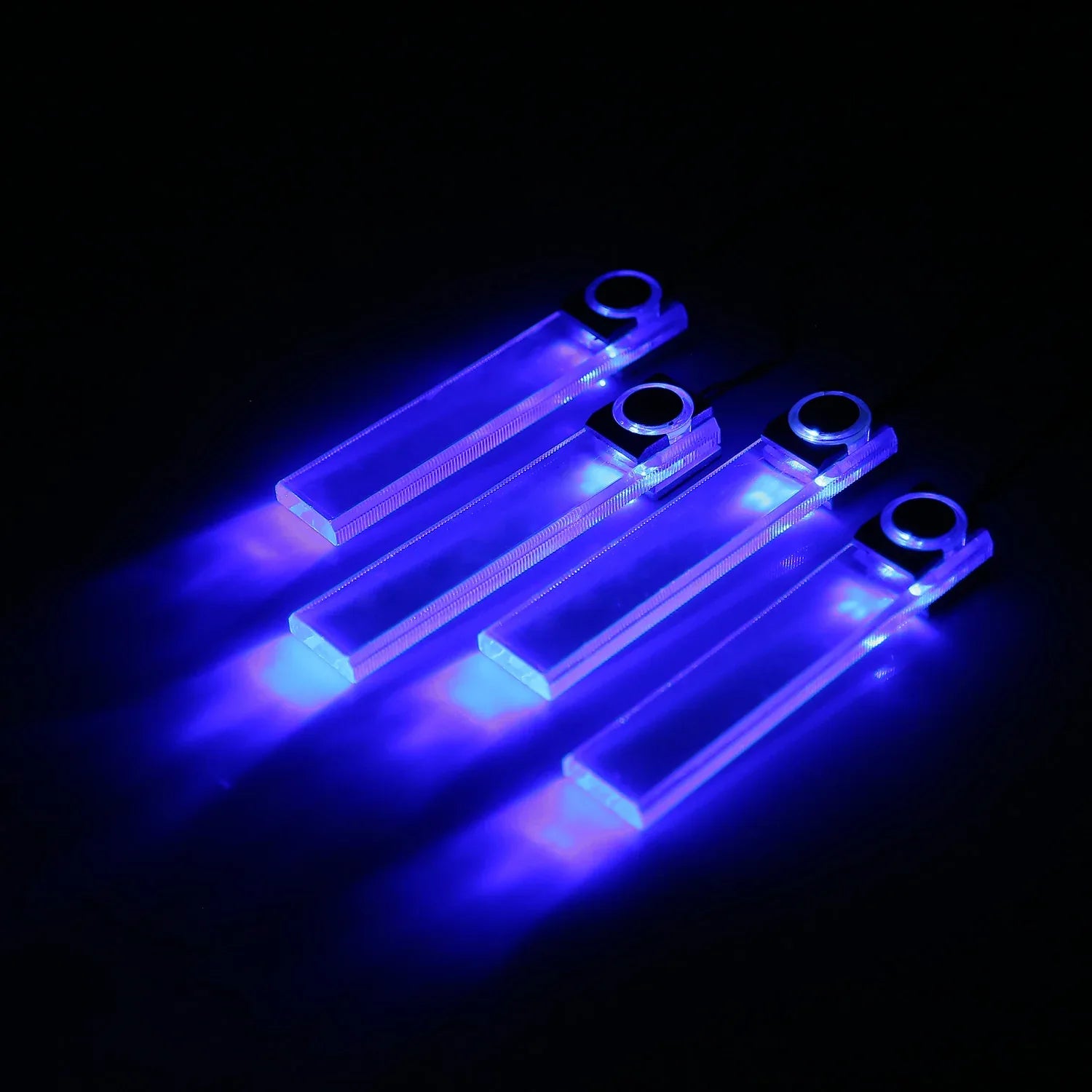 4Pcs Car Interior LED Atmosphere Light Car Charge Decorative Lamp DC 12V Blue Light - THE MILE MAKER DRIVER SHOP