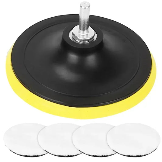 4Pcs 6in Buffing Polishing Pads Car Plush Buffing Waxing Wheels Mop Set With M14 Drill Screw For Car Polisher Drill Adapter - THE MILE MAKER DRIVER SHOP