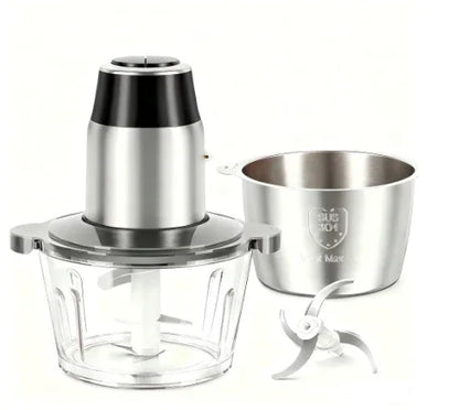 Food Processor, Electric Meat Grinder, Vegetable Chopper, With Dual Bowls - THE MILE MAKER DRIVER SHOP