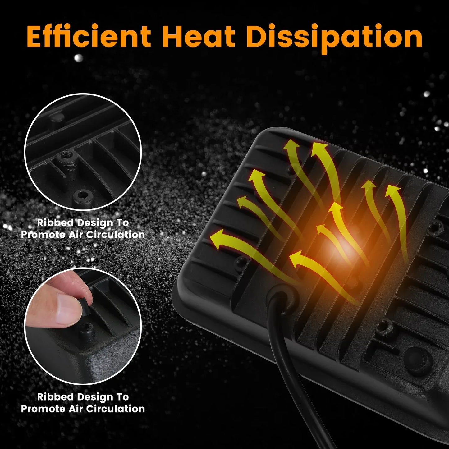 2Pcs 4x6in Car LED Headlights Vehicle Rectangular Headlamp With H4 Socket H4-to-3Pins Adapter With High Low Beam White Light IP68 Waterproof For 10-80V SUV Truck Sedan Car Motorcycle - THE MILE MAKER DRIVER SHOP