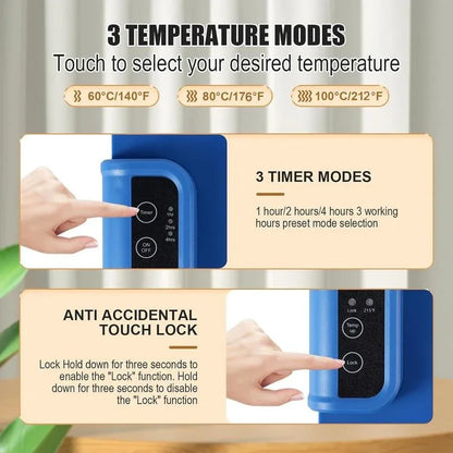 Electric Warming Tray, Food Heating Pad, Maximum Temperature Adjustable, Food Warmer, Portable Kitchen Utensil Pad - THE MILE MAKER DRIVER SHOP