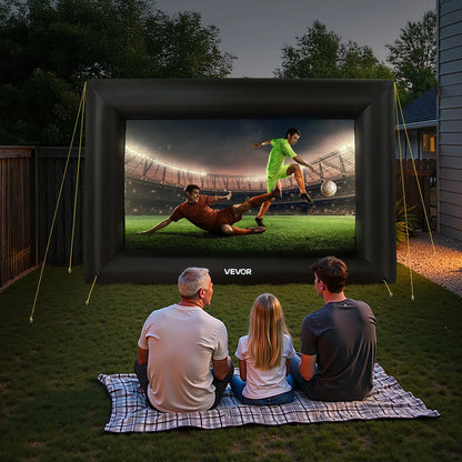 14FT Inflatable Projector Screen, Inflatable Movie Screen Outdoor With 120W Air Blower Projector Screen Oxford Fabric Material Blow Up Screen For Outdoor Backyard, Home Theater, Theme Party - THE MILE MAKER DRIVER SHOP