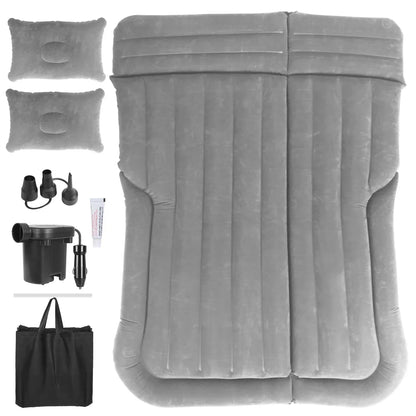 1Set Inflatable SUV Air Mattress Thickened Camping Bed Cushion With Pillow Storage Bag PVC Flocked Car Bed For Home Car Travel Camping - THE MILE MAKER DRIVER SHOP