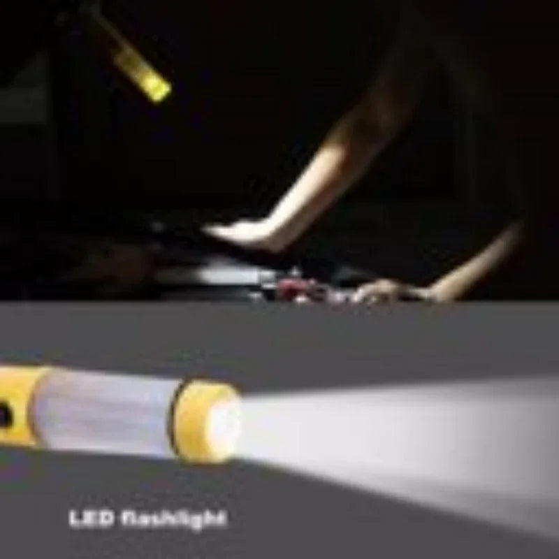 Red&Yellow Multi-functional Car Safety Hammer With Flashlight - THE MILE MAKER DRIVER SHOP