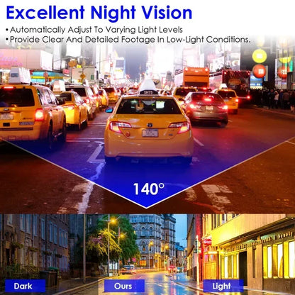 2K HD Front Dash Cam For Car With IPS Screen Night Vision Loop Recording Included 32G Storage Card 140° Wide Angle WiFi App Control Front Dashcam - THE MILE MAKER DRIVER SHOP