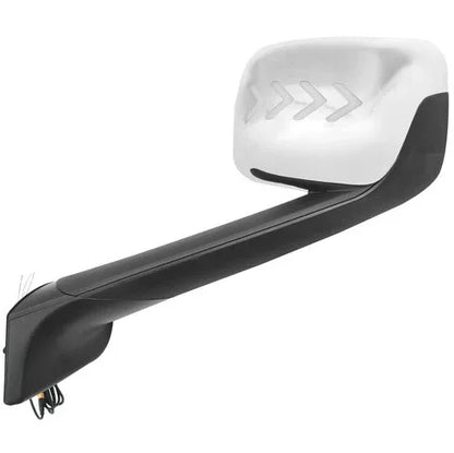 For Freightliner Cascadia 2018 Pair Chrome Heated Hood Mirror W Turn Signal LED - THE MILE MAKER DRIVER SHOP