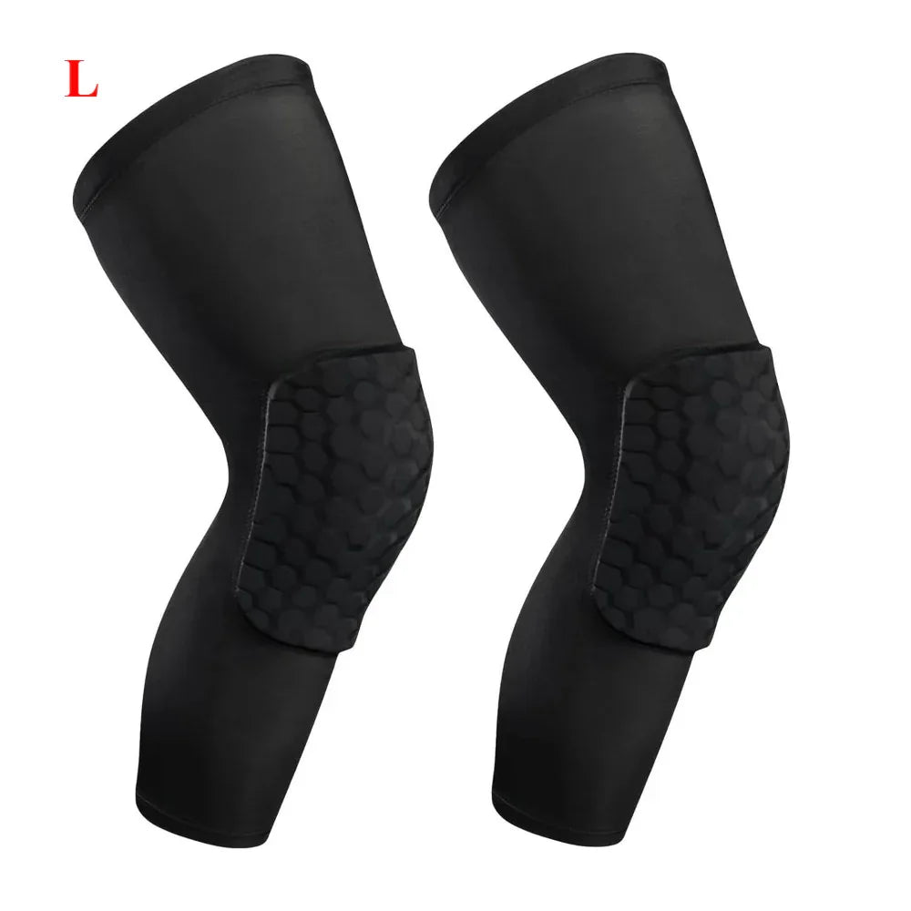 2 PC Compression Knee Pads Long Leg Sleeves Brace Knee Support Protection For Basketball, Football, Volleyball, Running, Cycling - THE MILE MAKER DRIVER SHOP