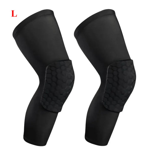 2 PC Compression Knee Pads Long Leg Sleeves Brace Knee Support Protection For Basketball, Football, Volleyball, Running, Cycling - THE MILE MAKER DRIVER SHOP