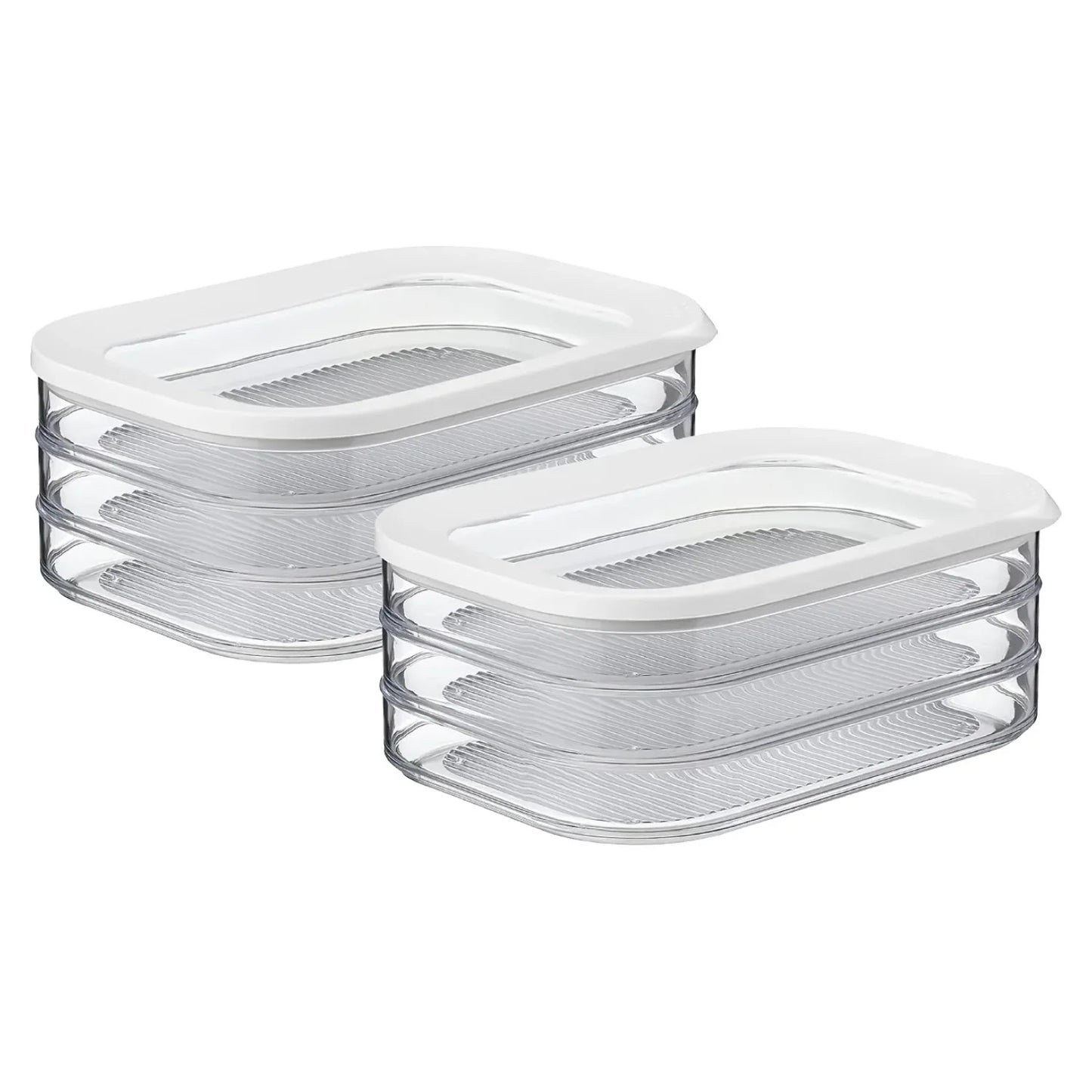 2Pcs Deli Meat Container With Lid For Fridge Stackable Bacon Container Clear Food Storage Box With Lid Meal Prep Container For Lunch Meat Salami Cold Nuts - THE MILE MAKER DRIVER SHOP