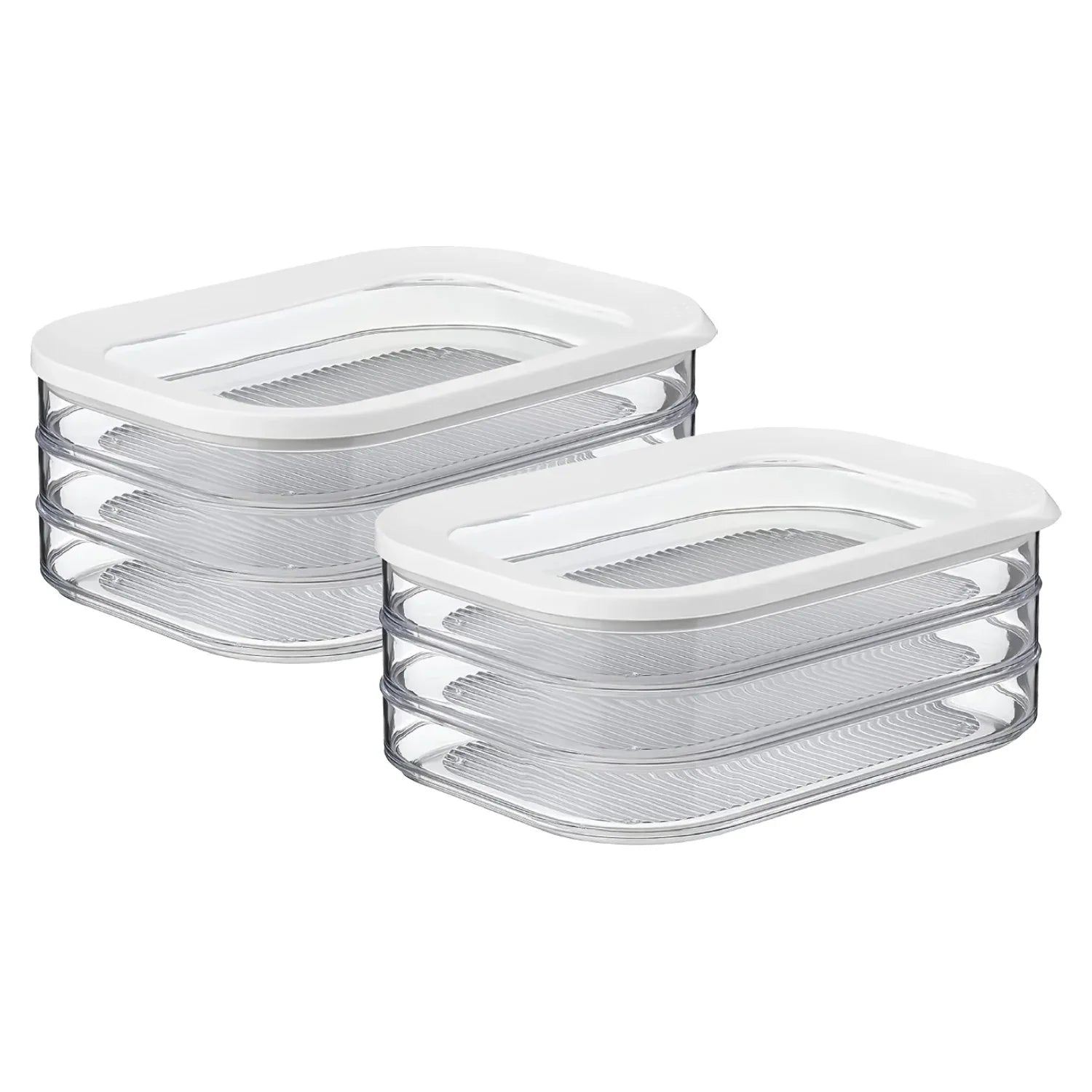 2Pcs Deli Meat Container With Lid For Fridge Stackable Bacon Container Clear Food Storage Box With Lid Meal Prep Container For Lunch Meat Salami Cold Nuts - THE MILE MAKER DRIVER SHOP