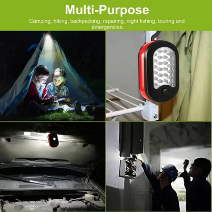 Compact Work Light 27LEDs Hang Lights Portable Magnetic Flashlight With Hook For Camping Hiking Emergency - THE MILE MAKER DRIVER SHOP