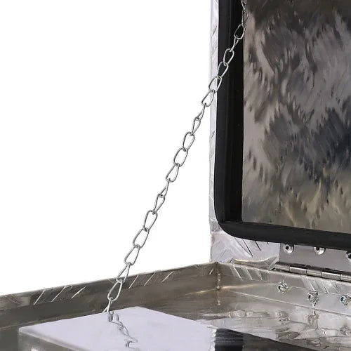 24inch Aluminum Tool Box,heavy Duty Truck Bed Tool Box,outdoor Trailer Pickup Storage Tool Box,RV Storage Organizer,underbody Box W Lock Keys,silver - THE MILE MAKER DRIVER SHOP