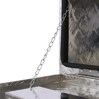 24inch Aluminum Tool Box,heavy Duty Truck Bed Tool Box,outdoor Trailer Pickup Storage Tool Box,RV Storage Organizer,underbody Box W Lock Keys,silver - THE MILE MAKER DRIVER SHOP