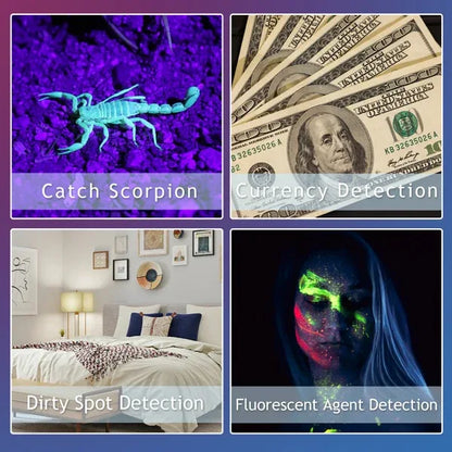 2-in-1 LED Flashlight, Ultraviolet And White Light, Adjustable Focus LED Inspection Light,2 Pack-TK,TMEU For Self-pickup - THE MILE MAKER DRIVER SHOP