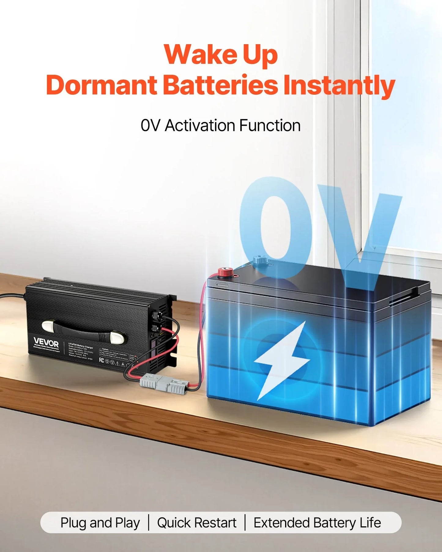 12V 60A Lithium Battery Charger 14.6V AC-DC LiFePO4 Smart Charger For RV - THE MILE MAKER DRIVER SHOP