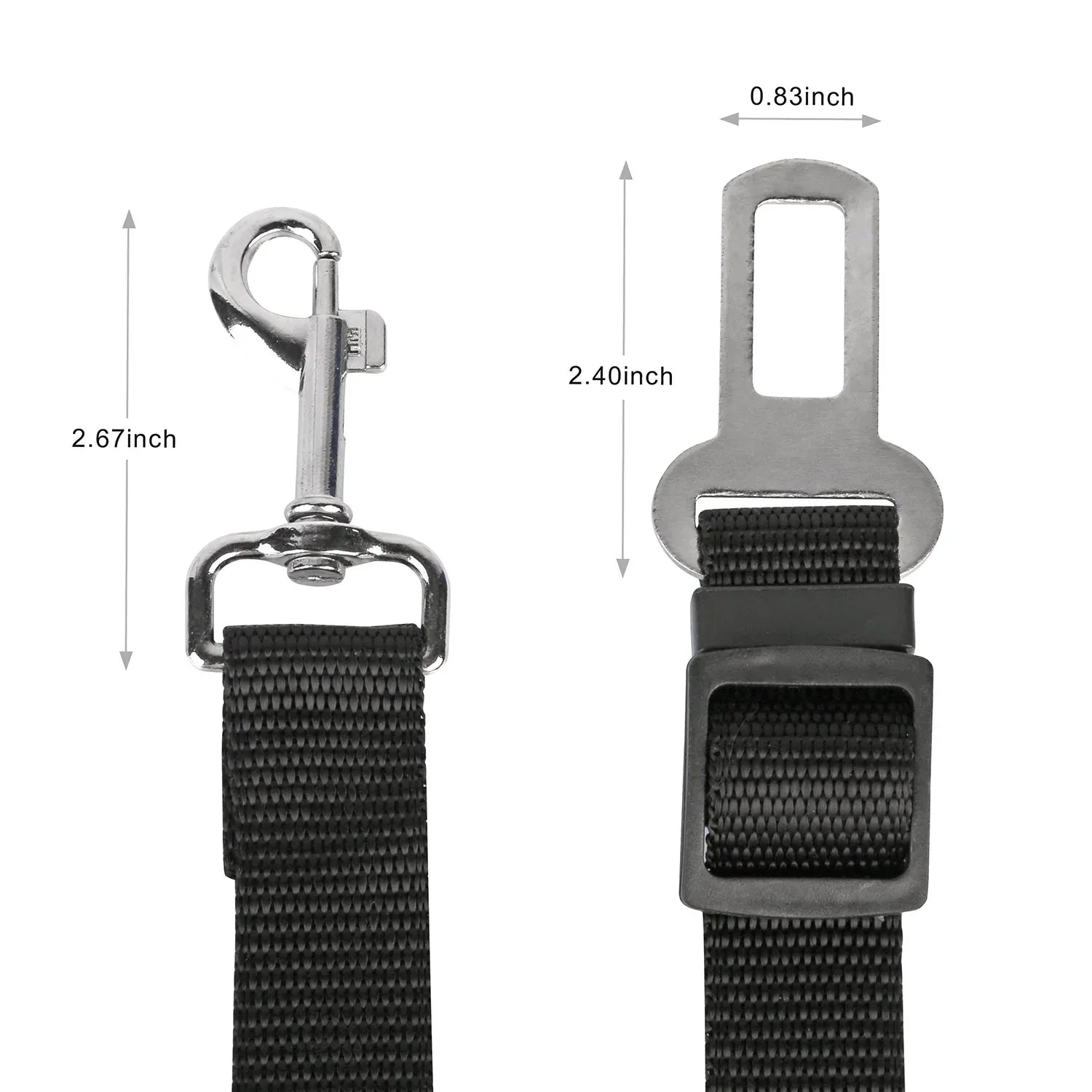 2Pcs Pet Dog Seat Belt Leash Adjustable Pet Dog Cat Safety Leads Harness Car Vehicle Nylon Fabric Seatbelt Strap - THE MILE MAKER DRIVER SHOP