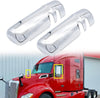 Chrome Door Mirror Covers Fit For Kenworth T680, A Pair Chrome Side Mirror Covers With Clips Fit For Kenworth T680 T880 W990 Driver Side And Passenger Side - THE MILE MAKER DRIVER SHOP