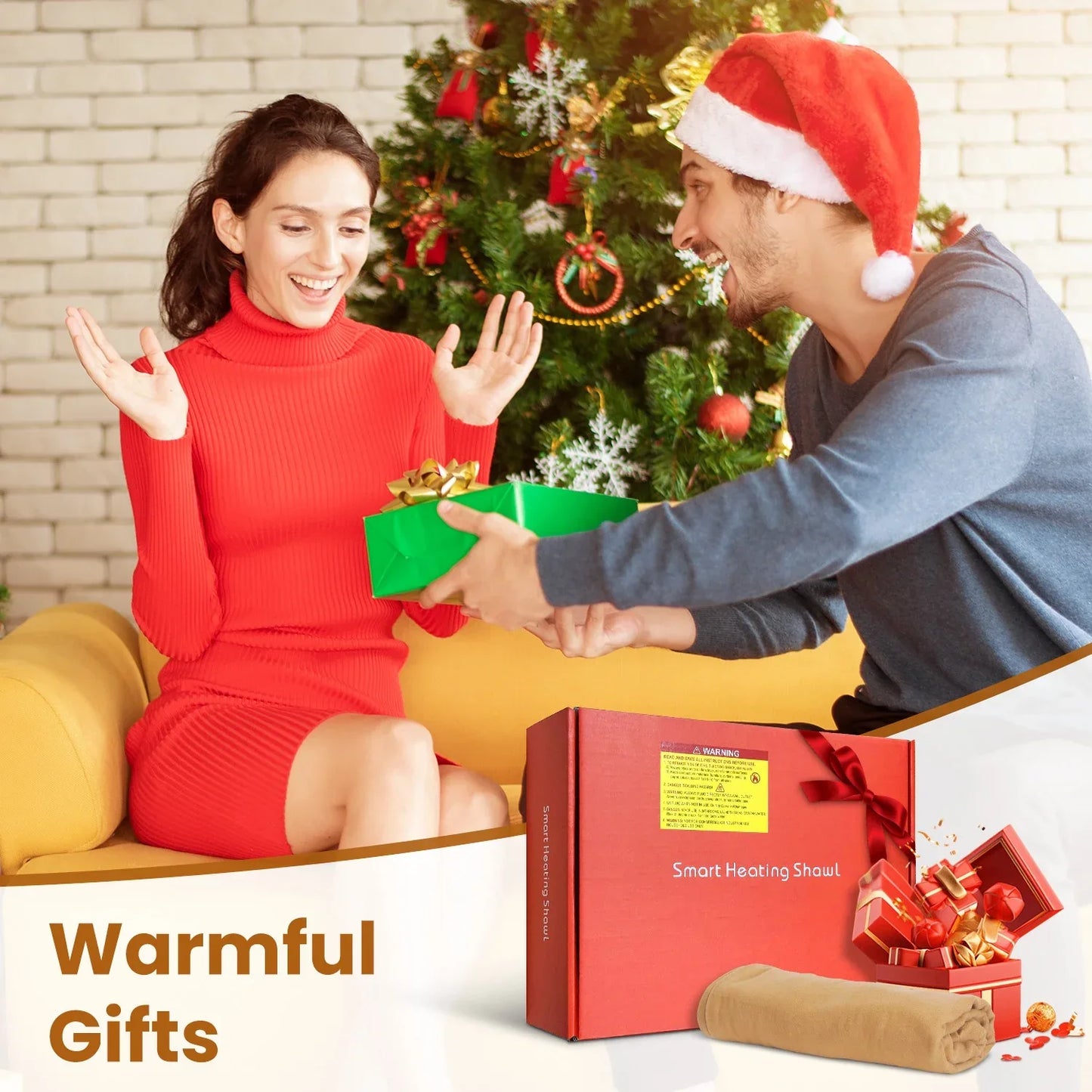 1Pc 79x24In USB Heated Shawl With Teasel Wearable Heating Blanket Electric Throw Wrap Indoor Outdoor With Zipper 3 Heating Levels Machine Washable For Outdoor Home Office - THE MILE MAKER DRIVER SHOP