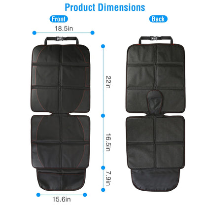 2 Packs Car Seat Protector Cushion Mat Pad With Thick Padding Protector For Child Baby Car Seat Mesh Pockets - THE MILE MAKER DRIVER SHOP