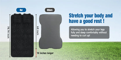 Full Size Truck Inflatable Mattress, Fits For 5.5-6.5 Ft Trucks, Inflatable Pickup Truck Air Bed, With Phone Slot And Cup Slot, 2 Pillows, Suitable For Outdoor And Indoor - THE MILE MAKER DRIVER SHOP