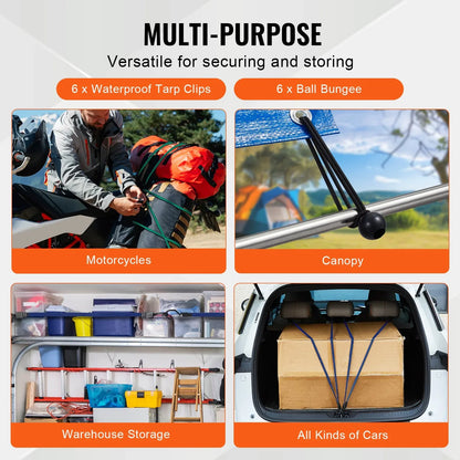 32 Pcs Flat Bungee Cord Set 17 Mm Heavy Duty Bungee Straps With J-Hooks - THE MILE MAKER DRIVER SHOP