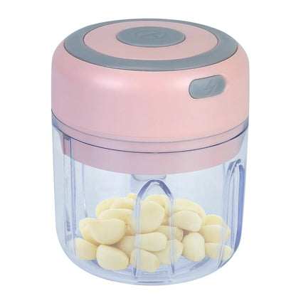 Mini Electric Garlic Chopper 8.45OZ Cordless Garlic Mincer Food Chopper Rechargeable Food Blender Chili Nut Onion Pepper Meat Ginger Food - THE MILE MAKER DRIVER SHOP
