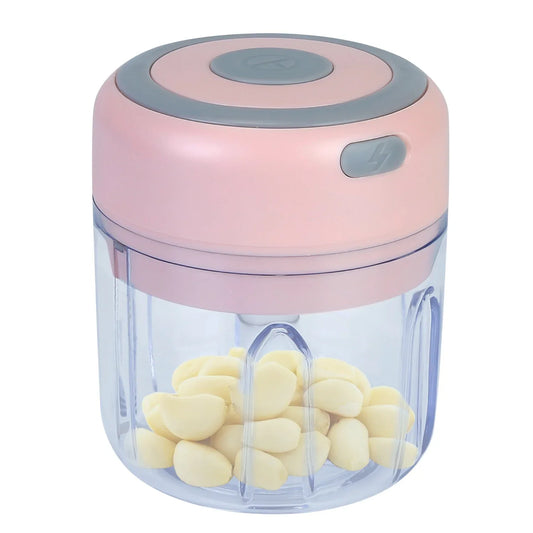 Mini Electric Garlic Chopper 8.45OZ Cordless Garlic Mincer Food Chopper Rechargeable Food Blender Chili Nut Onion Pepper Meat Ginger Food - THE MILE MAKER DRIVER SHOP