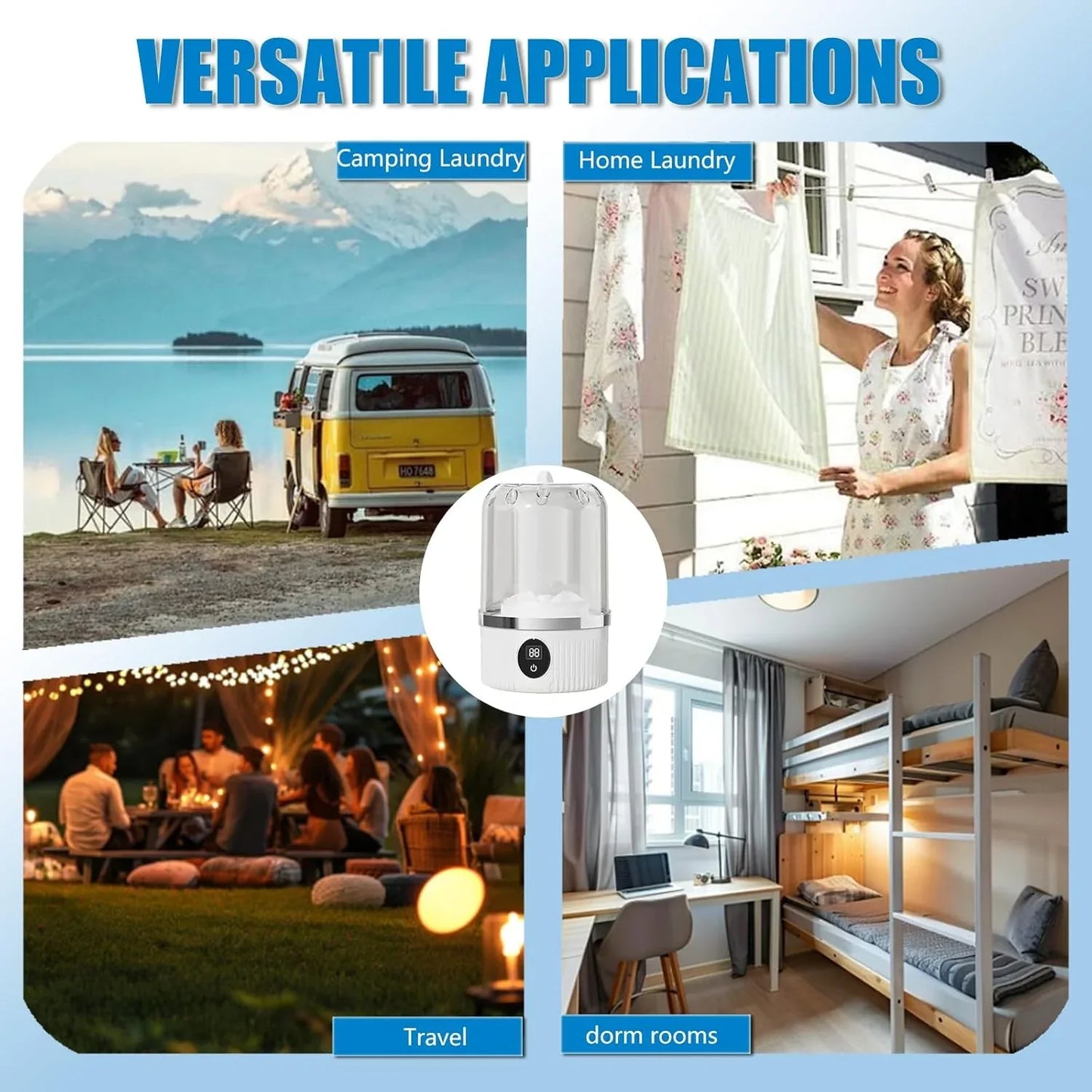 Underwear Washer, Portable Mini Washing Machine, Upgraded Mini Washings Machines, Rechargeable Cordless Washing-Machine, Laundry Cup For Bra, Underwear, Socks. - THE MILE MAKER DRIVER SHOP