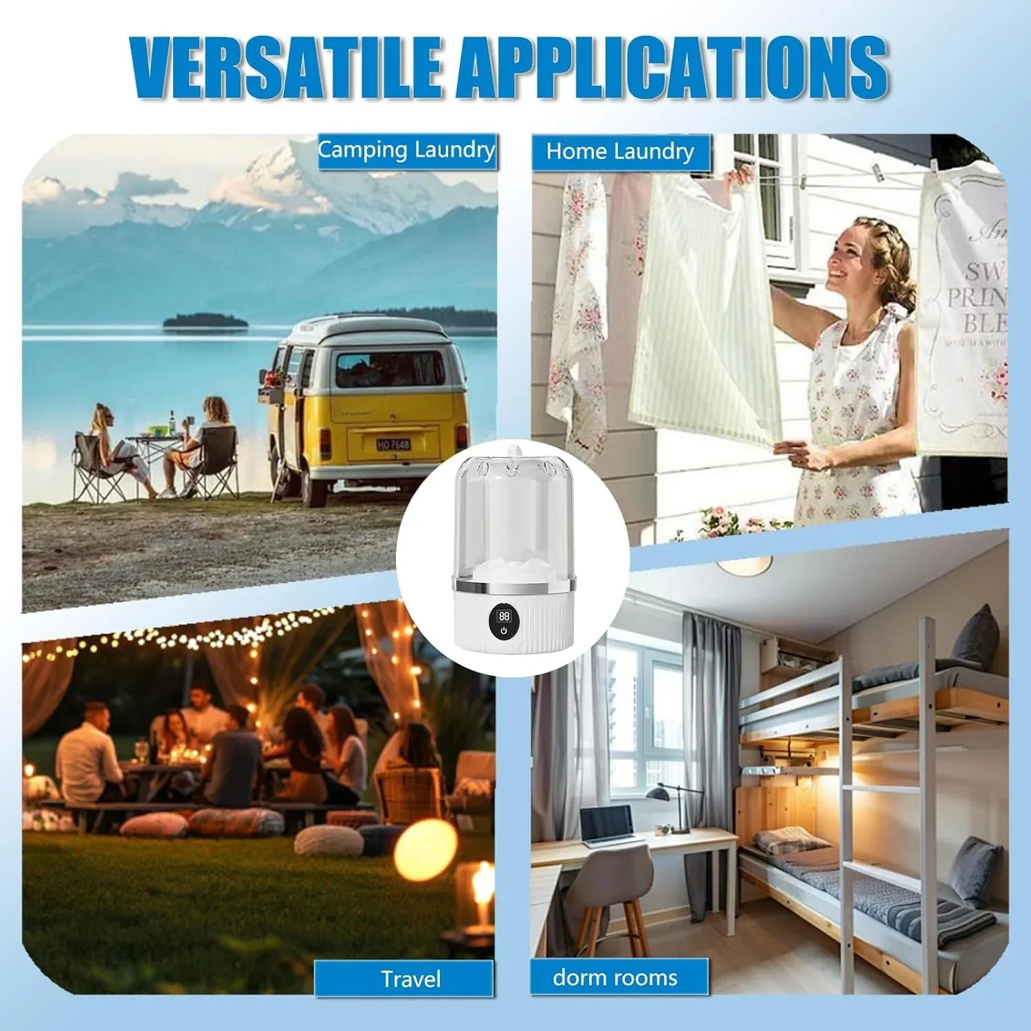 Underwear Washer, Portable Mini Washing Machine, Upgraded Mini Washings Machines, Rechargeable Cordless Washing-Machine, Laundry Cup For Bra, Underwear, Socks. - THE MILE MAKER DRIVER SHOP