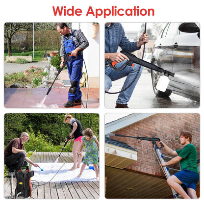 1Pc Electric High Pressure Washer 1740PSI Powerful Car Washer Pressure Cleaner With Adjustable Spray Nozzle Soap Dispenser IPX5 Waterproof For Patio Garden Driveway - THE MILE MAKER DRIVER SHOP