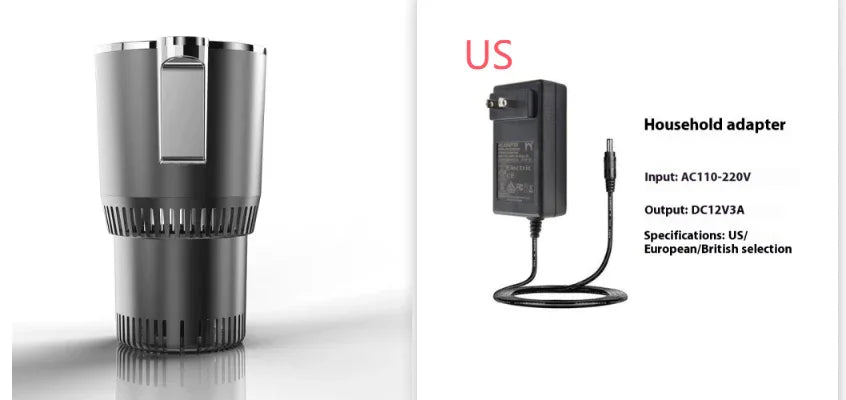 2 In1 Car Heating Cooling Cup 12V Smart Car Cup Holder Digital Temperature Display Drink Cup Warmer Cooler Mini Car Refrigerator - THE MILE MAKER DRIVER SHOP