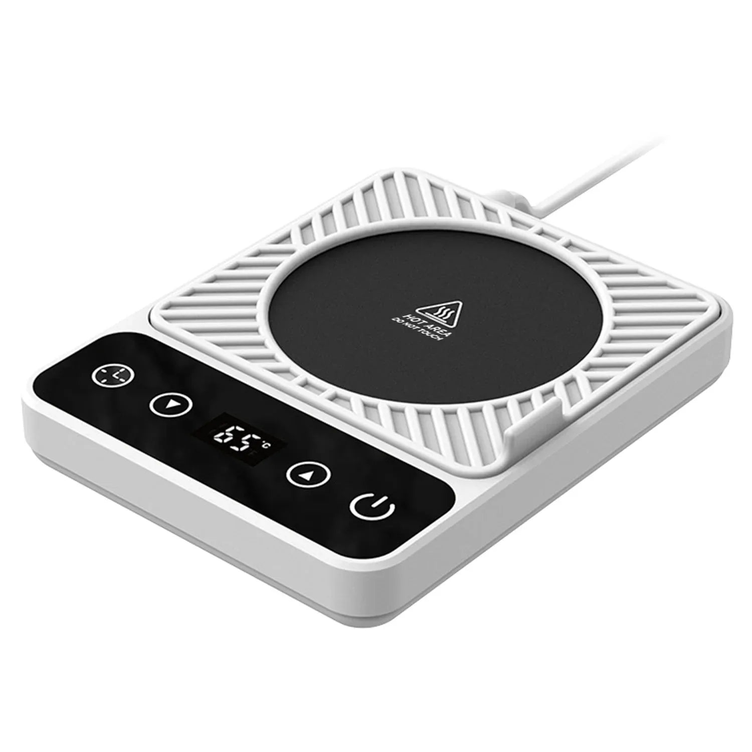 3 Colors Options -- 1Pc Desktop Electric Mug Warmer Auto Shut Off Timer Setting 6 Temperature Levels Cup Warmer For Milk Tea Cup Heating Plate - THE MILE MAKER DRIVER SHOP