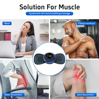 Mini Massager With 5 Pads Portable Electric Muscle Stimulator - Deep Tissue Management Device - Pulse Therapy For Back Shoulder Neck Leg - THE MILE MAKER DRIVER SHOP