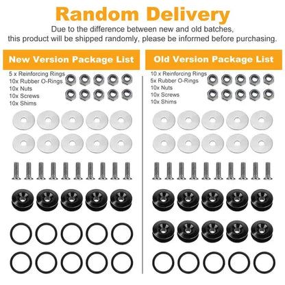 5Set Car Quick Release Bumper Fasteners Front Rear Bumper Holders Trunk Fender Hatch Lids Kit - THE MILE MAKER DRIVER SHOP