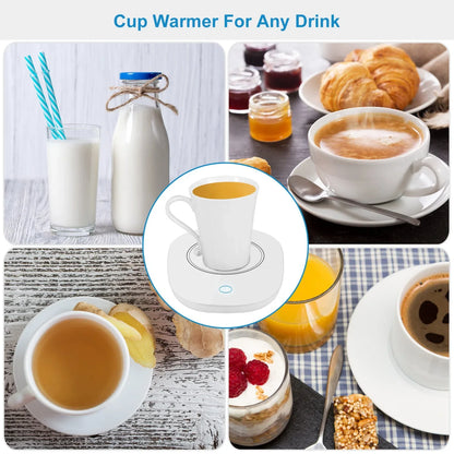 1Pc Coffee Mug Warmer Cup Warmer Auto Shut Off Coffee Tea Milk Electric Heater Pad Office Home Desk Electric Beverage Warmer Mat - THE MILE MAKER DRIVER SHOP