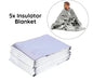 Emergency Blanket Outdoor Portable Thermal Double-sided Silver Survival - THE MILE MAKER DRIVER SHOP