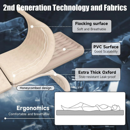 Car Air Mattress, Inflatable SUV Truck Air Mattress Back Seat Camping Bed Thickened Car Sleeping Pad For Travel, Car Bed SUV Mattress With 2 Pillows - THE MILE MAKER DRIVER SHOP