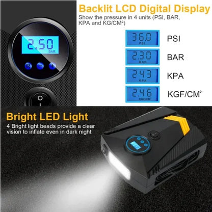 Digital Tire Pum With LCD Display Screen - THE MILE MAKER DRIVER SHOP