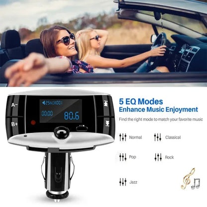 Car Wireless FM Transmitter USB Charger Hands-free Call MP3 Player SD Card Reading Aux-in LED Display - THE MILE MAKER DRIVER SHOP