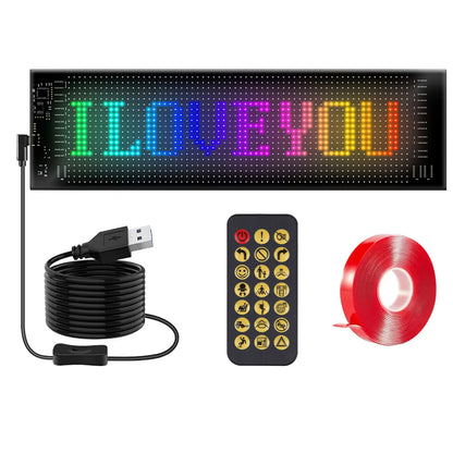 2Pack 16x96 Matrix Devil Eyes Lights For Car Ultra-thin Programmable LED Car Signs With APP Remote Control DIY Design Text Patterns Animations - THE MILE MAKER DRIVER SHOP