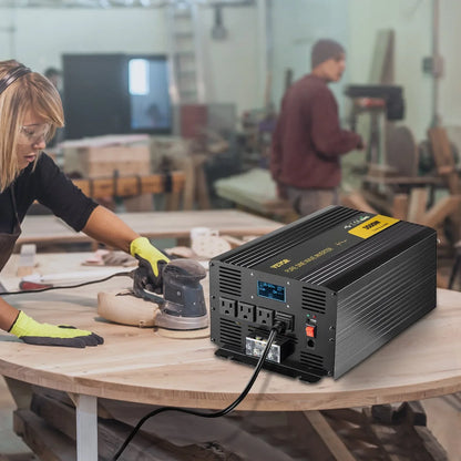 Pure Sine Wave Inverter 3500 Watt Power Inverter, DC 12V To AC 120V Car Inverter, With USB Port LCD Display Remote Controller And AC Outlets For RV Truck Car Solar System Travel Camping - THE MILE MAKER DRIVER SHOP