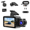 WiFi FHD 1080P 3 Channel Car Dash Cam Front Rear Inside With 32G MMC Card Motion Detection Loop Recording Infrared Night Vision Surveillance Car Camera With App Control - THE MILE MAKER DRIVER SHOP