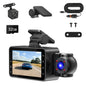 WiFi FHD 1080P 3 Channel Car Dash Cam Front Rear Inside With 32G MMC Card Motion Detection Loop Recording Infrared Night Vision Surveillance Car Camera With App Control - THE MILE MAKER DRIVER SHOP